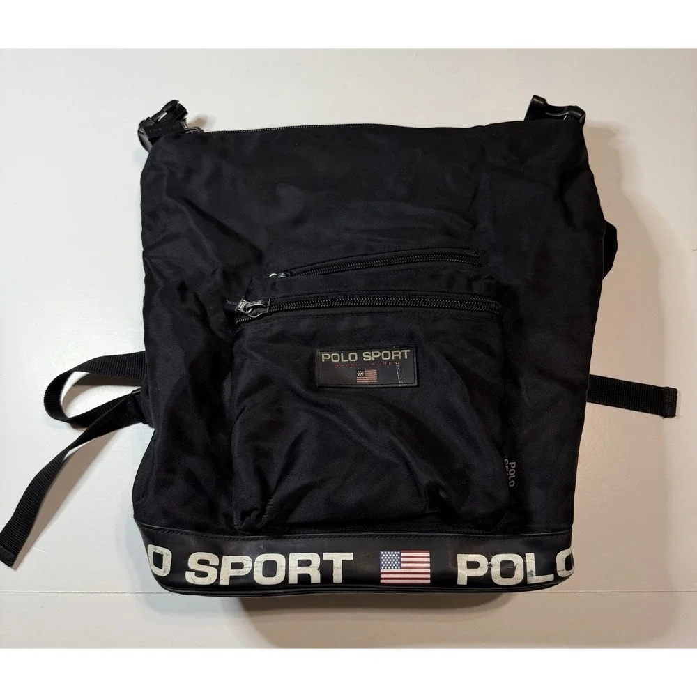 Vintage Polo Sport Ralph Lauren Unisex Adult Backpack Bag Adjustable Straps